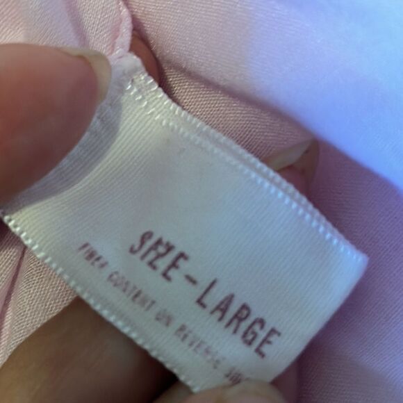 Vtg 60s Movie Star brand lavender polyester/cotton open front robe/ eyelet lace - Picture 7 of 7